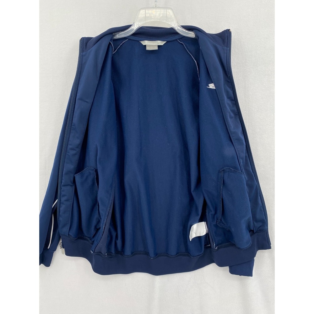 Vintage Y2K Nike Jacket Size Medium Blue White Tracksuit Full‎ Zip Logo - Picture 6 of 9